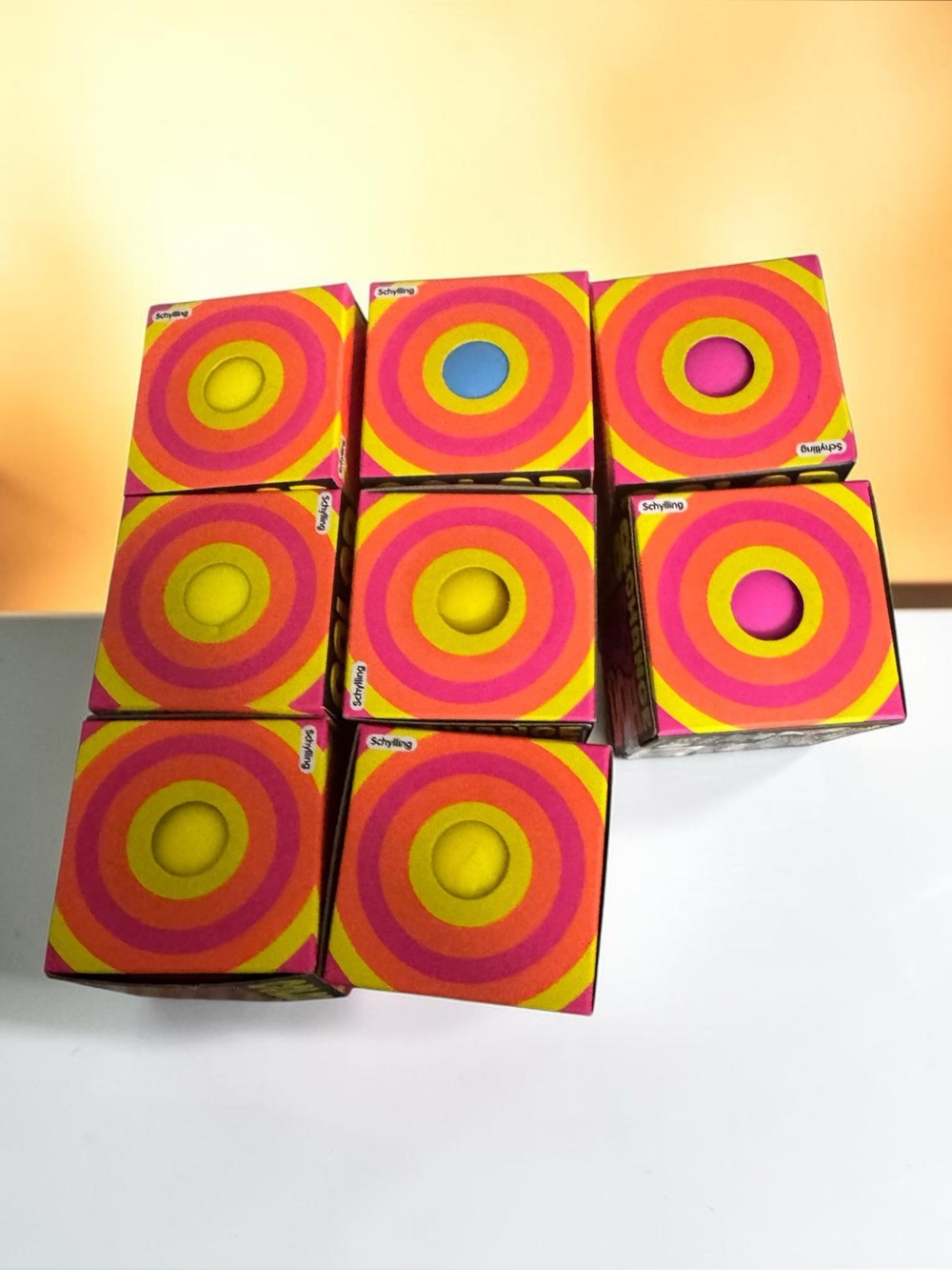 Kids Foam Target Toss Game - Bright Yellow and Pink